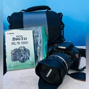 Canon, T2i DSLR camera bundle.